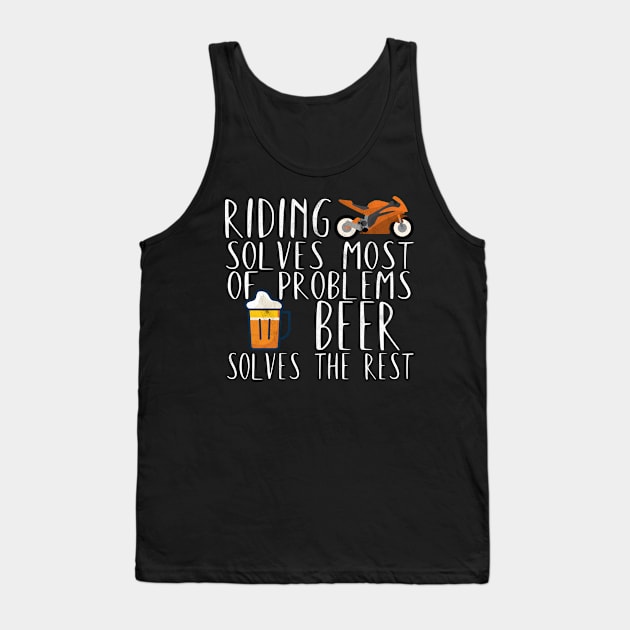 Motorcycle beer problems riding Tank Top by maxcode